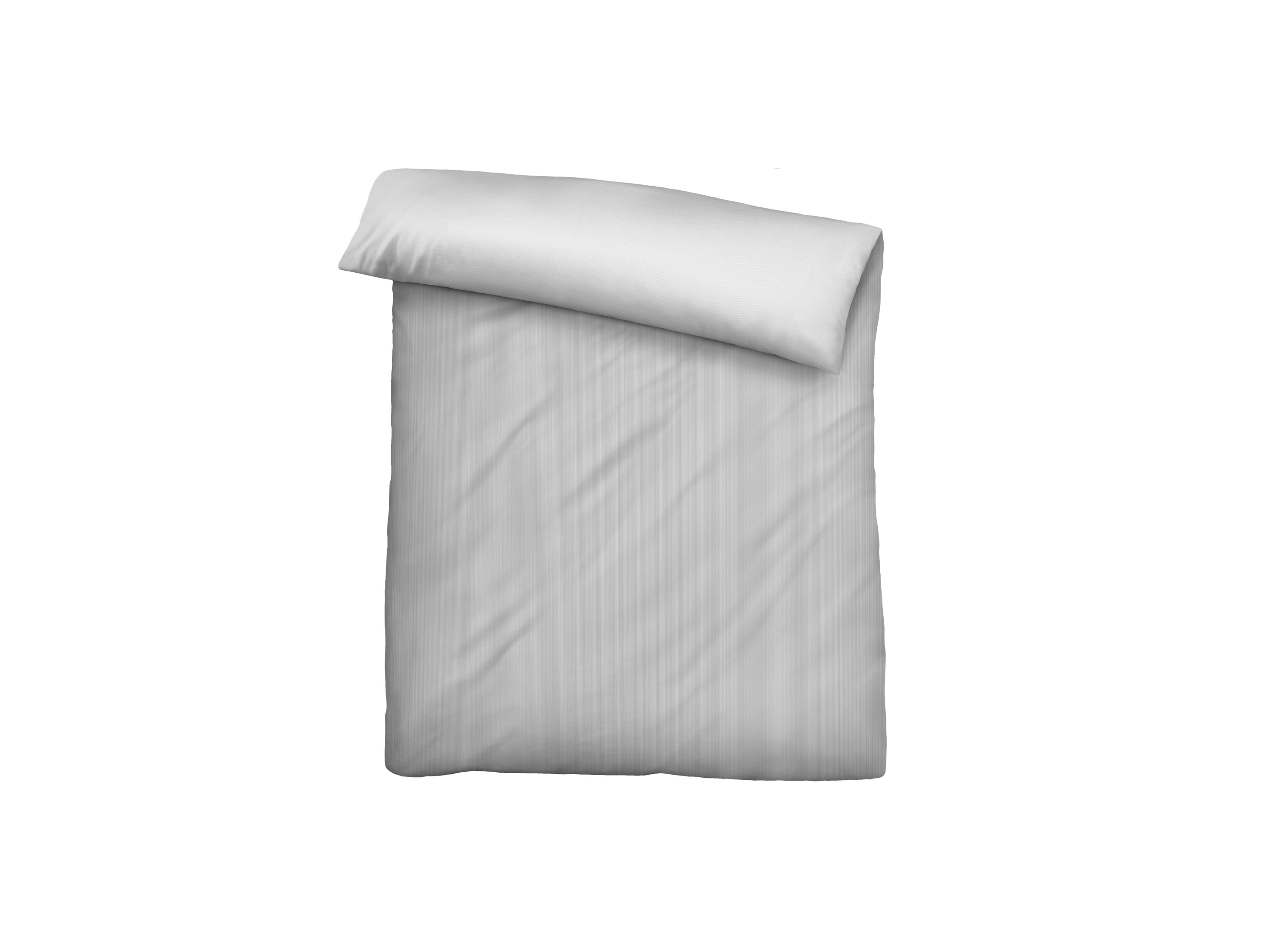 BIBERNA Mako-Satin Bettwäsche (155 x 220 cm + 80 x 80 cm, sturmgrau) – Bild 4 von 4