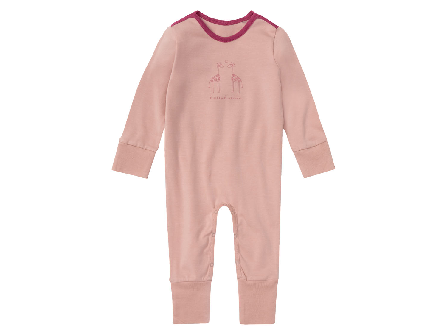 bellybutton Baby Mädchen Jungen Schlafoverall mit umstülpbarem Fußteil (Rosa, 68) | 04055592647573