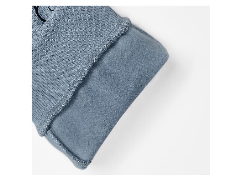 Blauer Sweatshirt-Ärmel mit Rippbündchen und Fleecefutter