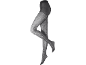Damenstrumpfhose mit Zebramuster, grau.