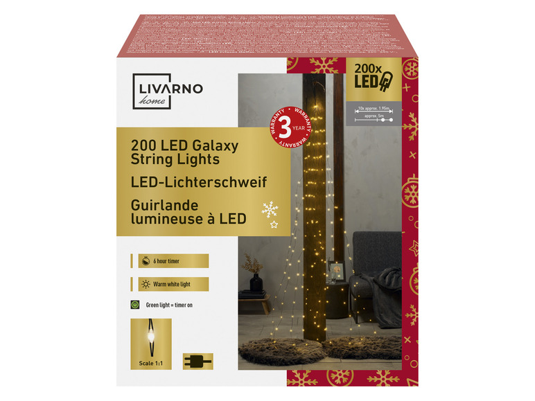 Gehe zu Vollbildansicht: LIVARNO home LED-Lichterschweif / LED-Lichterkette, 200 LEDs - Bild 2