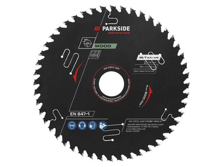 Parkside Performance Kreissägeblätter für Holz.