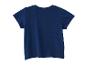 Blaues Baby-T-Shirt mit kurzen Ärmeln, Rückansicht