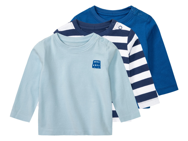 Gehe zu Vollbildansicht: lupilu® Baby Langarmshirts, 3 Stück, mit Bio-Baumwolle - Bild 11