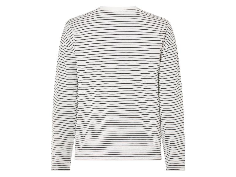 Weißes Langarmshirt mit Streifen