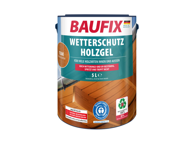 Gehe zu Vollbildansicht: BAUFIX Wetterschutz-Holzgel, seidenglänzend, 5 Liter - Bild 25