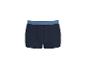 Dunkelblaue Herren-Boxershorts mit hellblauem Bund.