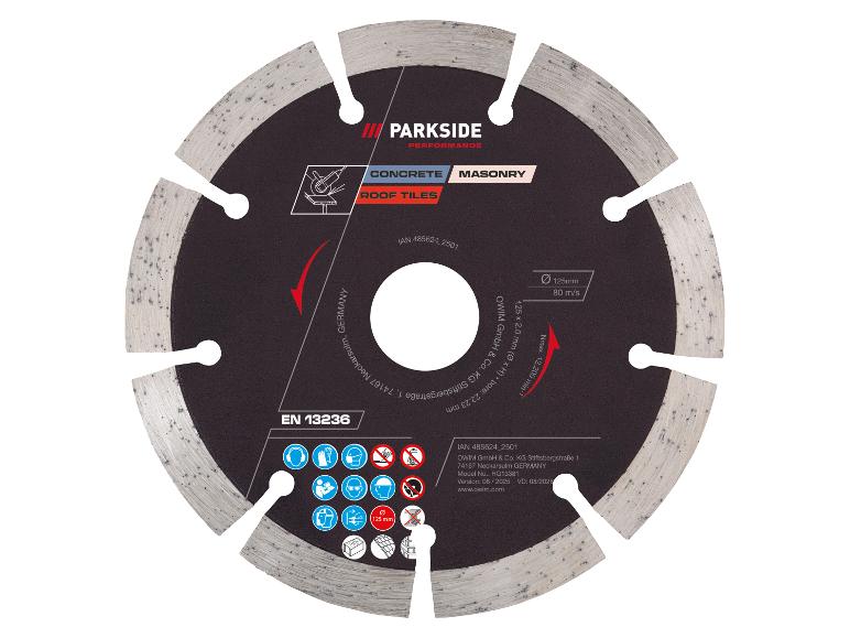 Diamanttrennscheibe für Beton, Mauerwerk und Dachziegel.