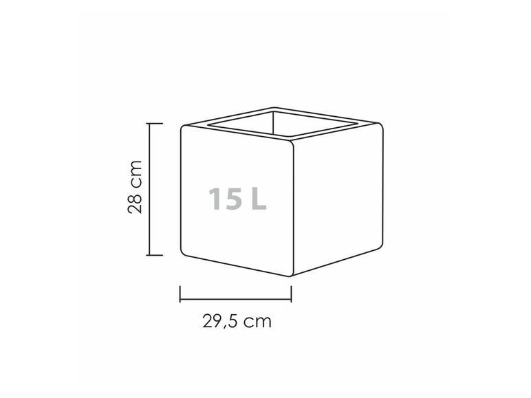Gehe zu Vollbildansicht: Scheurich Pflanzgefäß »Cube«, Kunststoff, quadratisch, dickwandig - Bild 5