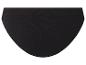 Schwarzer Damen-Slip aus geripptem Strickstoff