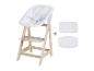 roba Hochstuhl mit weißem gepolstertem Sitz und passenden Kissen