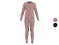 Damen-Thermo-Unterwäsche in Rosa, bestehend aus Langarmshirt und Leggings.