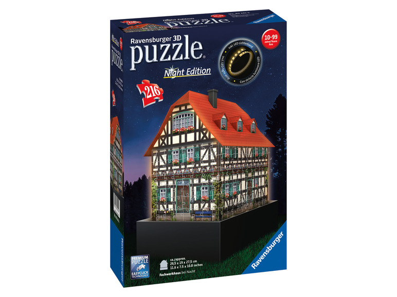 Gehe zu Vollbildansicht: Ravensburger 3D Puzzle Gebäude, 216-teilig, mit LED-Licht - Bild 1