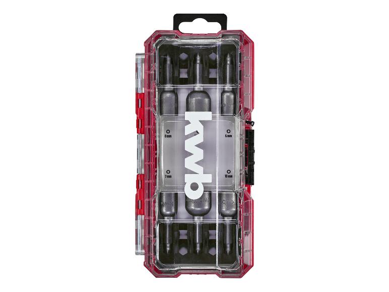 Bit-Set in transparenter Box mit 6, 7, 8 und 10 mm Steckschlüsseln.