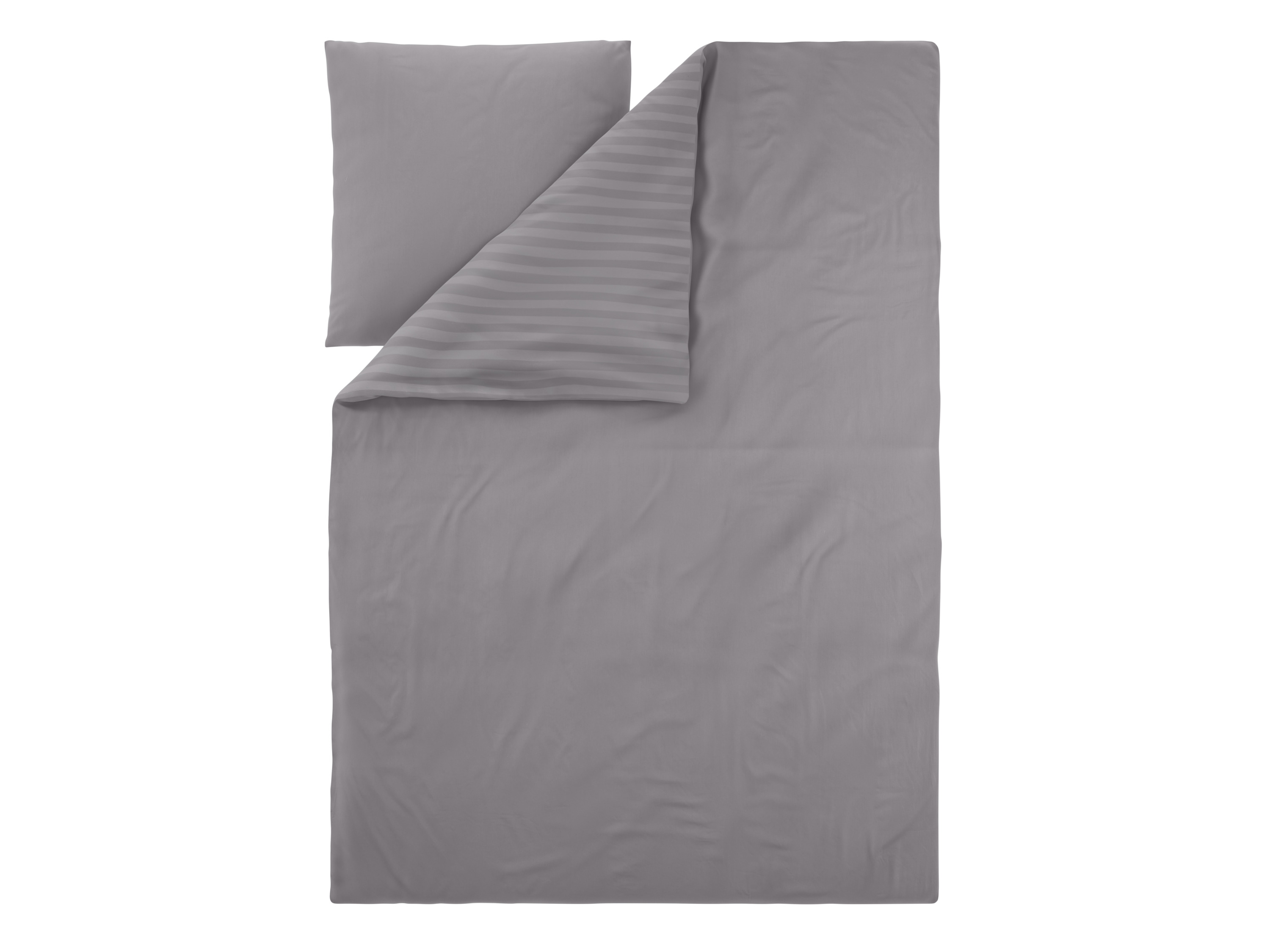 LIVARNO® Luxus Satin Bettwäsche 155 x 220 cm (grau) – Bild 3 von 3