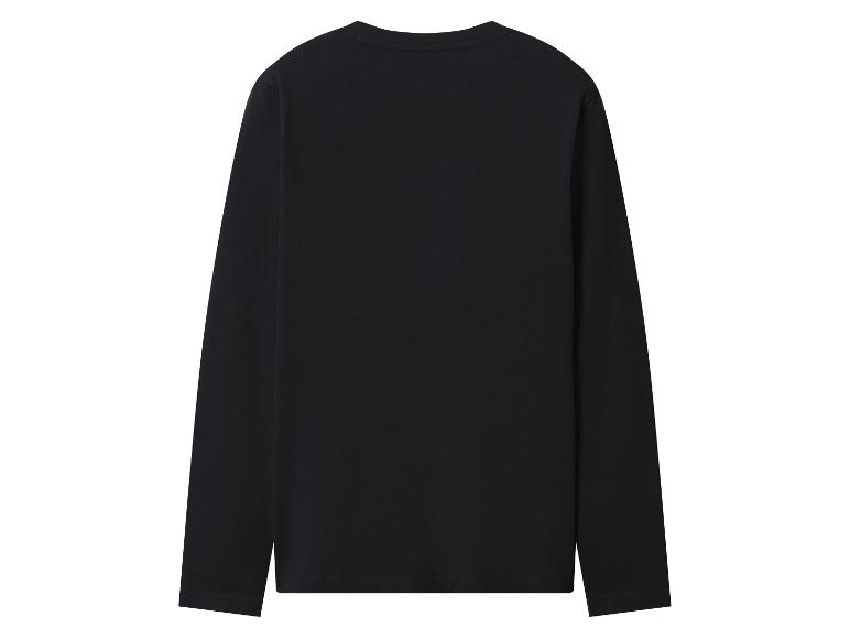 Schwarzes Langarmshirt für Herren, Rückansicht