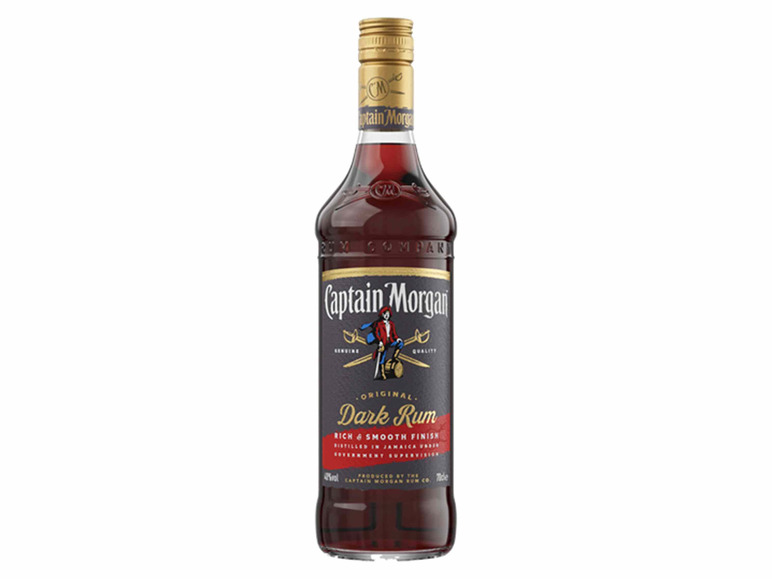 Gehe zu Vollbildansicht: Captain Morgan Dark Rum 40% Vol - Bild 1