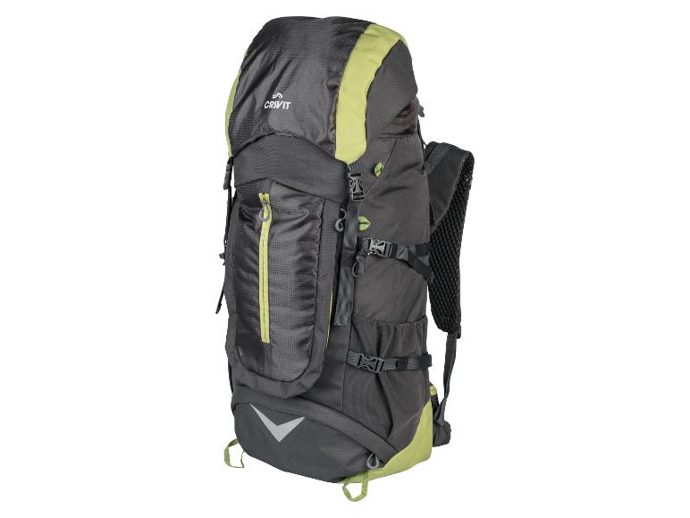 Crivit Wanderrucksack in Grau und Olivgrün.