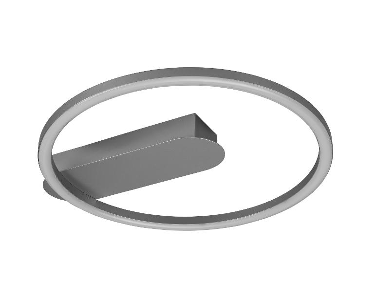 Moderne ovale LED-Deckenleuchte in Silber