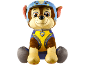 Plüschtierhund in blauer und gelber Uniform mit Abzeichen