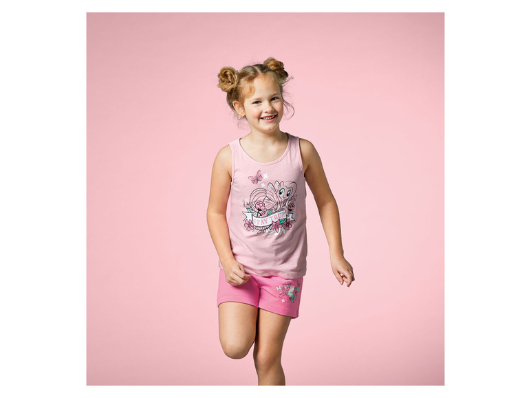 Gehe zu Vollbildansicht: Kleinkinder Mädchen Shorts und T-Shirt, 2-teilig, aus weicher Single-Jersey-Qualität - Bild 4