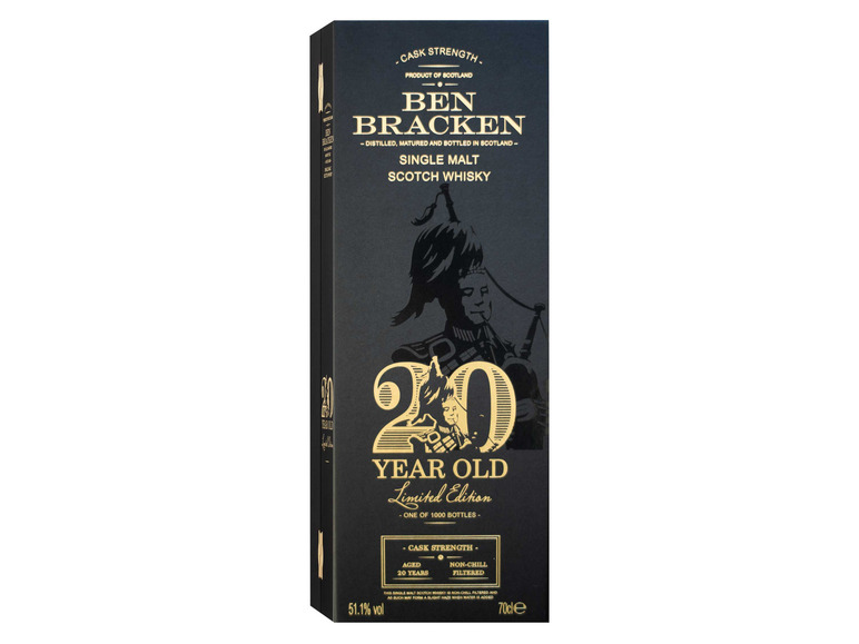 Gehe zu Vollbildansicht: Ben Bracken Single Malt Scotch Whisky Limited Edition Cask Strength 20 Jahre mit Geschenkbox 51.1% Vol - Bild 4