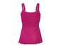 Ein rosa Tanktop mit Spitzendetails.