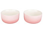 Zwei rosa Schüsseln von Le Creuset.
