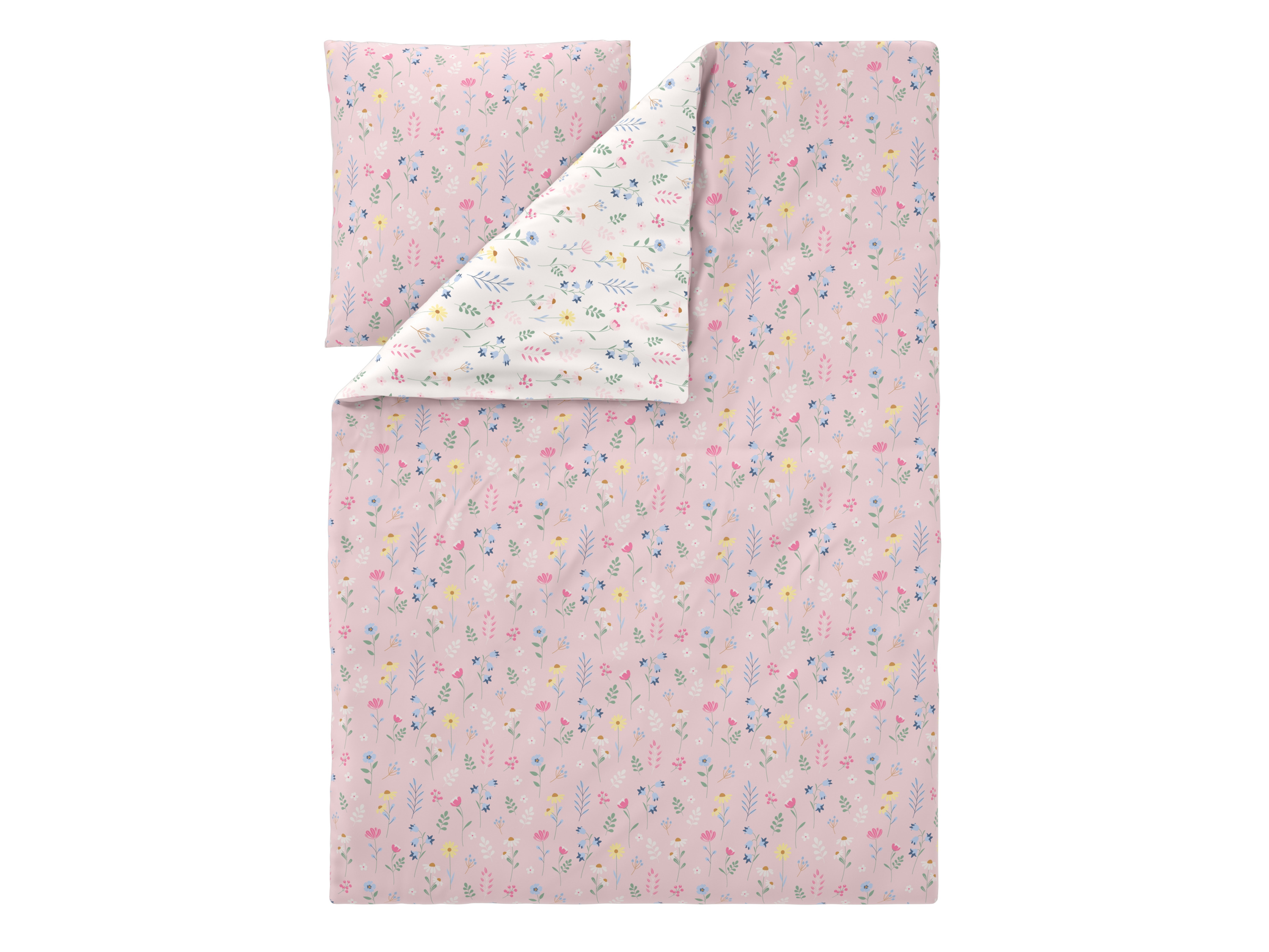 LIVARNO® Kinder-Wendebettwäsche, 135 x 200 cm (Blumen)