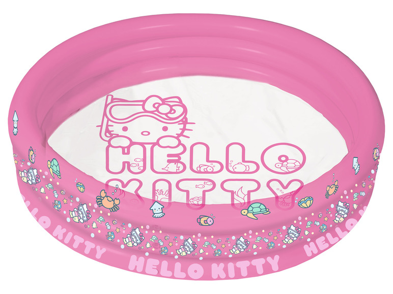 Gehe zu Vollbildansicht: Hello Kitty 3-Ring-Pool, pink transparent, 122 x 23 cm - Bild 1