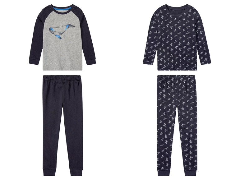 Gehe zu Vollbildansicht: lupilu Kleinkinder Jungen Pyjama mit Bündchen, lang - Bild 1