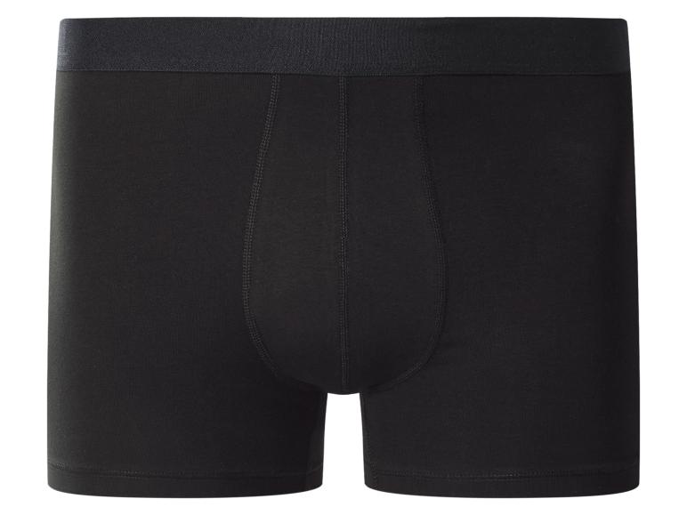 Schwarze Herren-Boxershorts mit elastischem Bund.