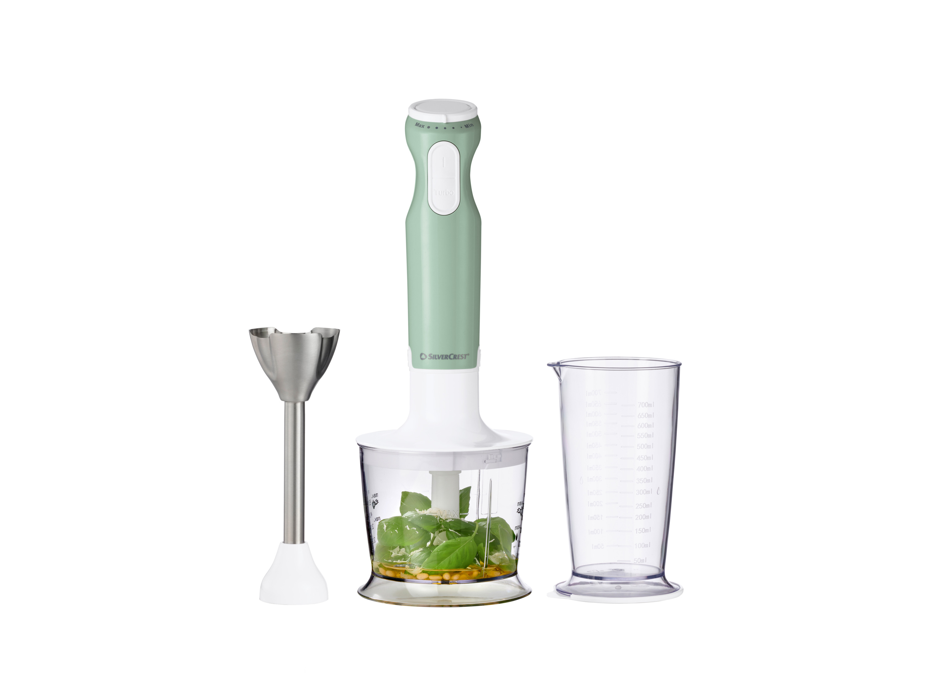 Thumbnail - SILVERCREST® Stabmixer Set Kunststoff 4-tlg. SSMS 600 G1 / SOSMS 600 G1. (Mint)