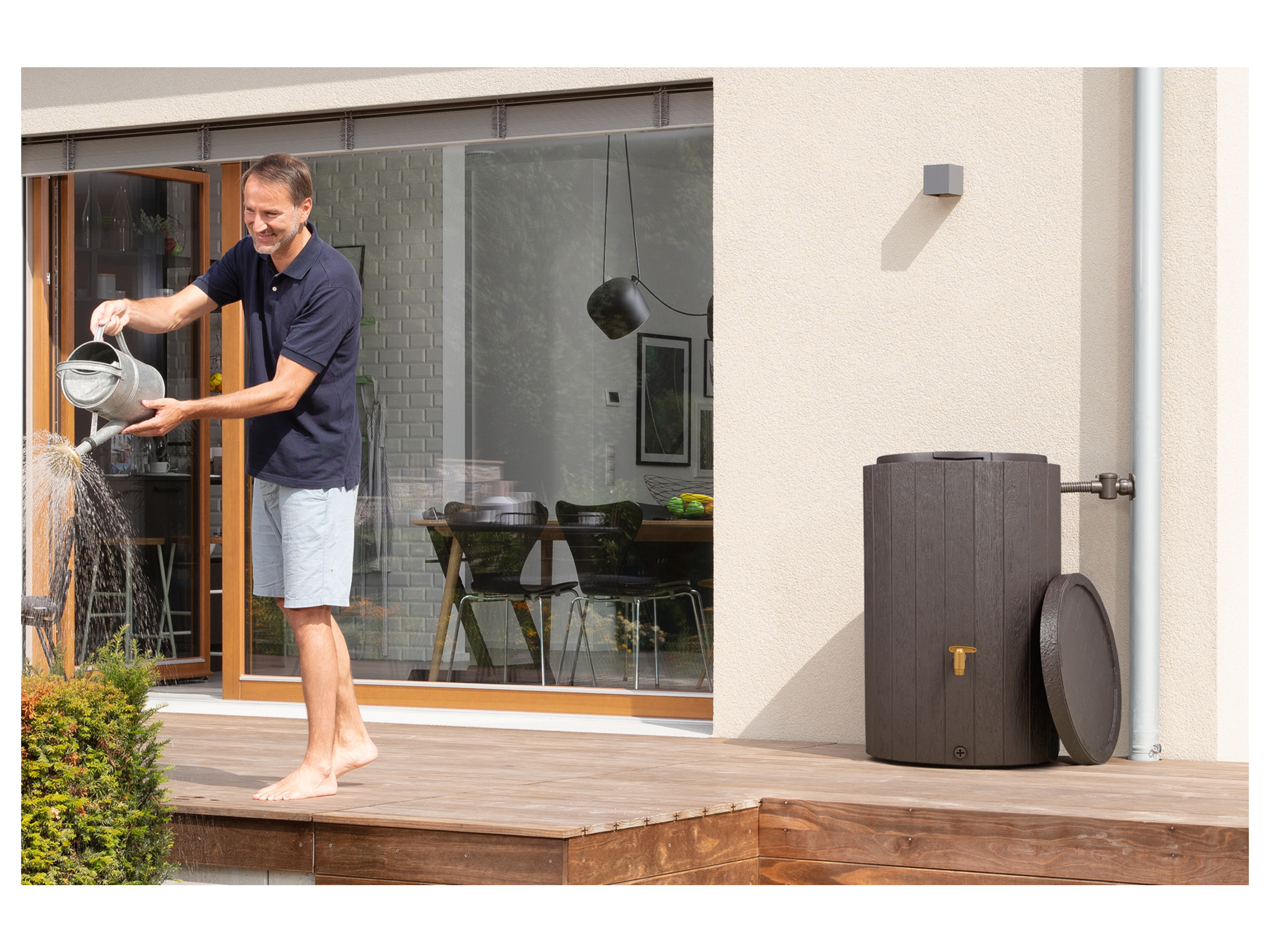 Thumbnail - 4rain Regenspeicher »Madera« 220 Liter, in Holzoptik, braun""