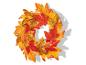 Herbstlaubkranz auf weißem Hintergrund