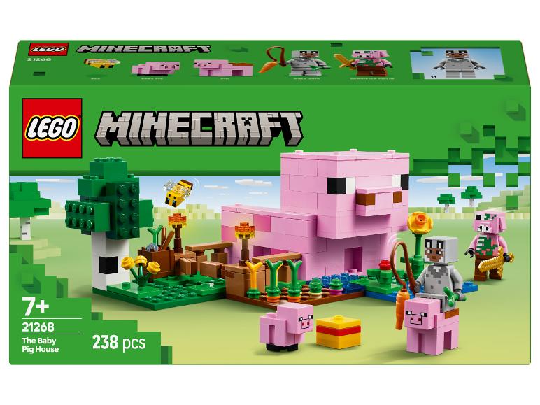 LEGO Minecraft The Baby Pig House Set mit Figuren und Zubehör