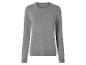 Grauer Langarm-Pullover mit Rundhalsausschnitt