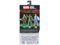 Rückseite einer Spielzeugverpackung mit Actionfiguren von Thor, Doctor Doom und Captain America.