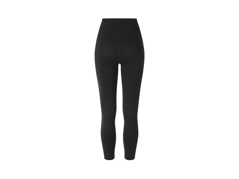 Schwarze Leggings mit hohem Bund.