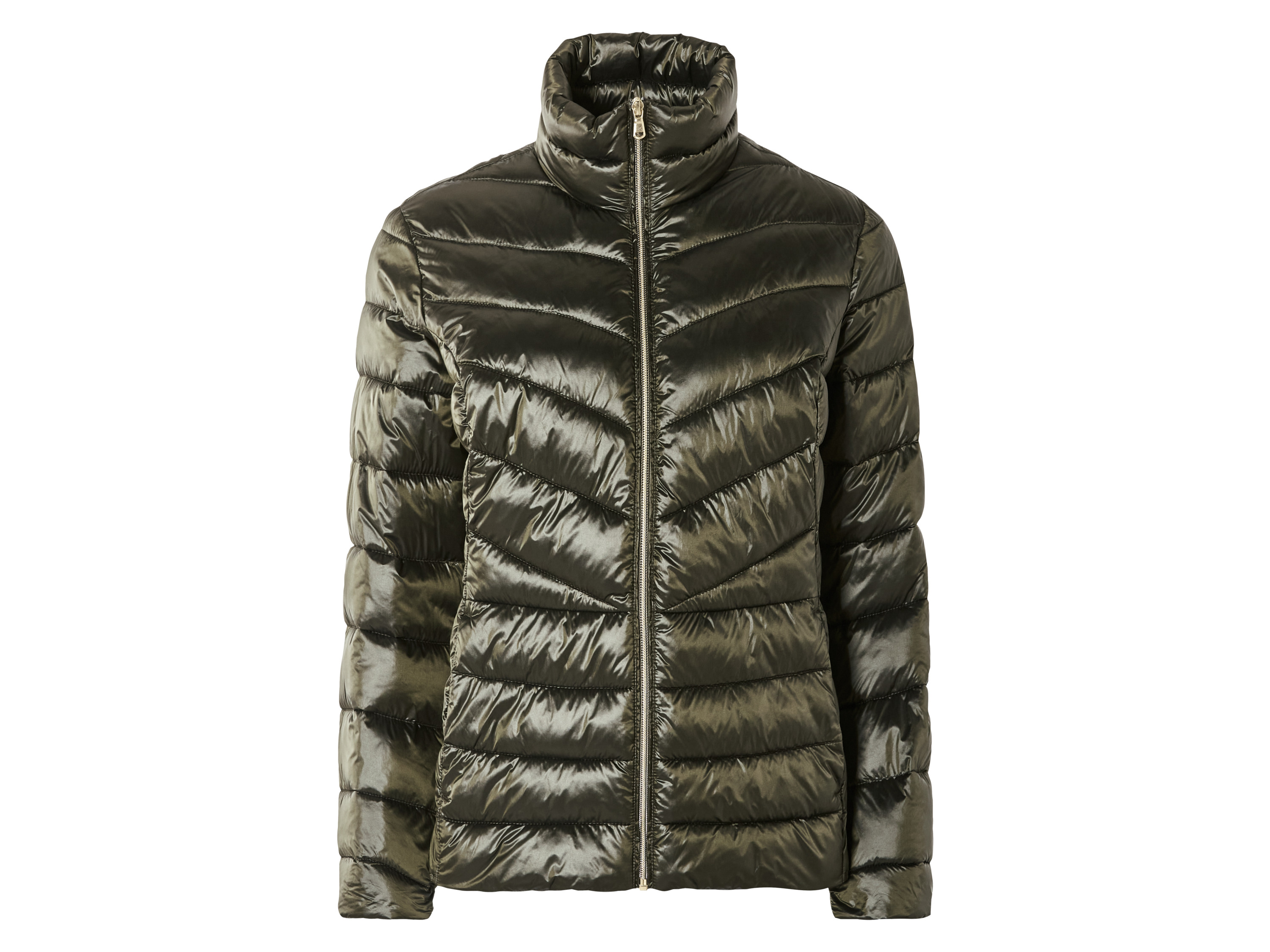 esmara® Damen Lightweight  Jacke (Olive, M(40/42))““ | marine, olive: leicht tailliert geschnitten Kragenform: beige, olive: Stehkragen Material: Obermaterial: Polyamid