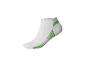 Weißer Sportsocken mit grünen Streifen