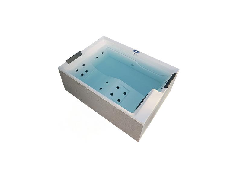 HOME DELUXE Outdoor-Whirlpool Nimbus Deluxe mit hellgrauer Verkleidung