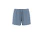 Blaue Damenshorts mit Kordelzug in der Taille.