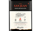 Weinflasche mit dem Etikett Viña San Juan Gran Selección, La Mancha, Felix Solis.