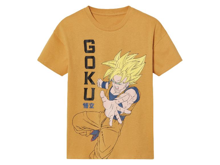 Gelbes T-Shirt mit Goku Dragonball Z.