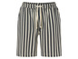 Schwarz-weiß gestreifte Shorts mit Kordelzug.