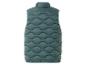 Eine dunkelgrüne Steppweste mit einem gewellten Steppmuster.