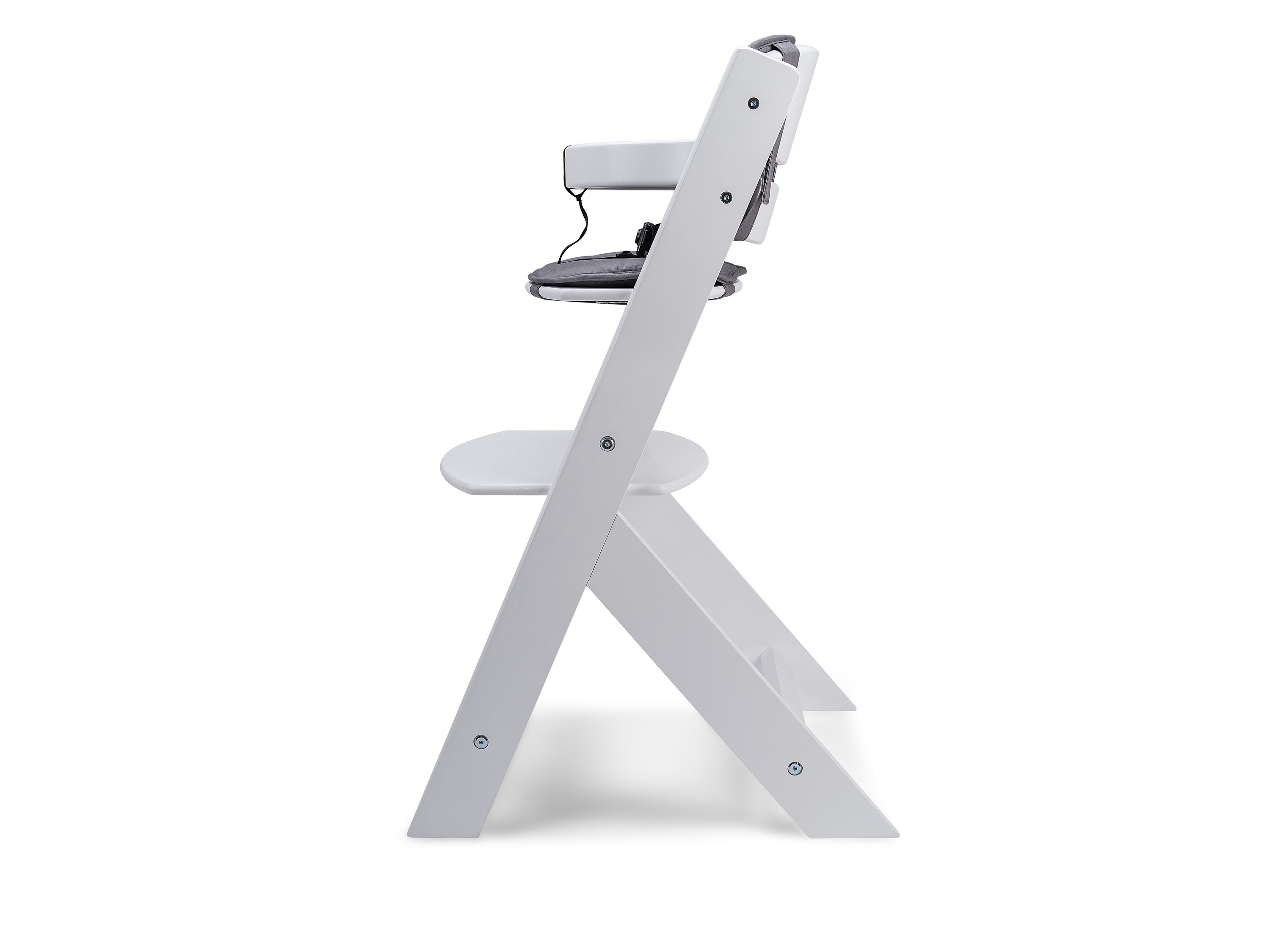 Thumbnail - Osann Hochstuhl »Jill«, aus hochwertiger Buche (weiss inkl. Polsterset grau)""