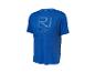 Blaues kurzärmeliges Sport-T-Shirt mit „RIDE“-Schriftzug auf der Vorderseite