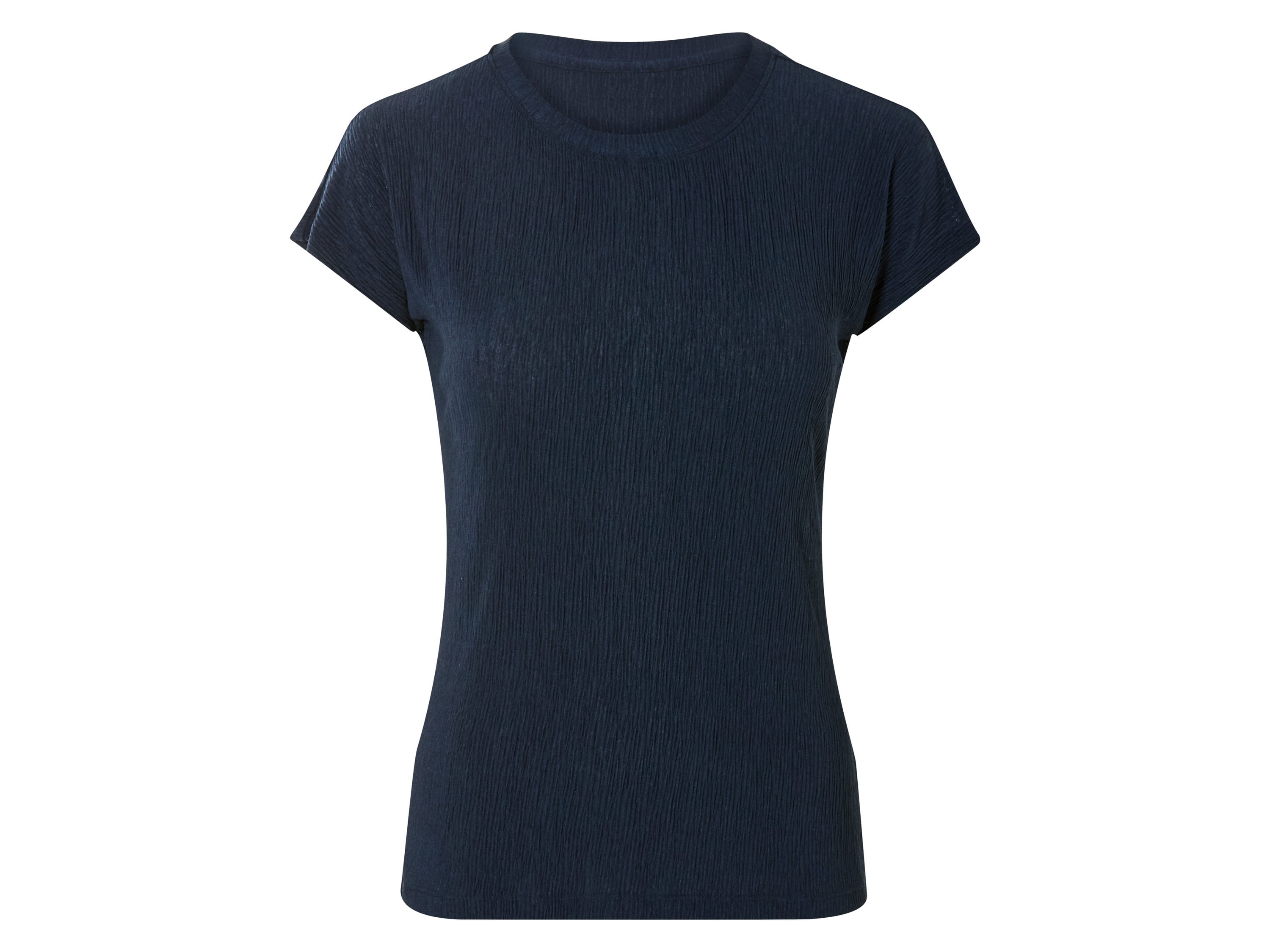 esmara® Damen Top (Navy, L(44/46))““ | navy: Mit Rundhalsausschnitt und modischer Struktur Leicht verlängerte Rückseite Verlängerte Rückseite Navy/weiß: Spaghettitop Mit Raffung und modischer Struktur Verstellbare Träger Produktmerkmale tabletd Farbe: blau/weiß